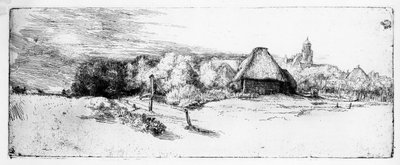 Landscape with a Tower by Rembrandt van Rijn